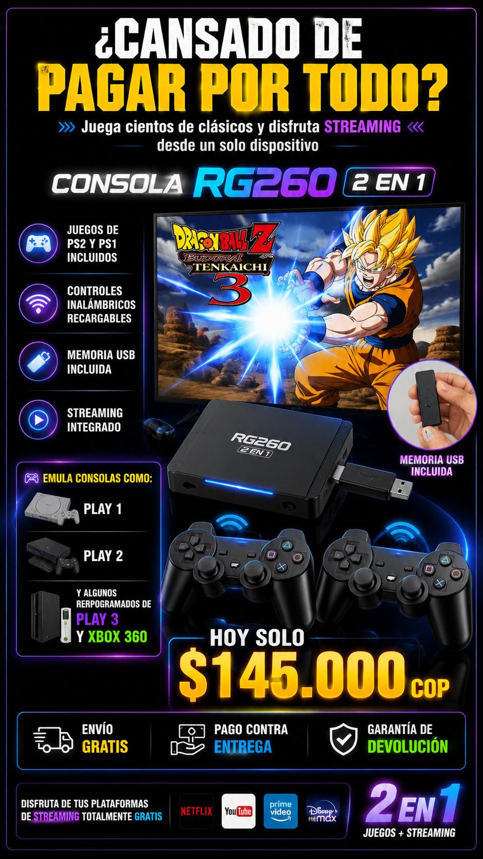 CONSOLA DE JUEGOS RG260